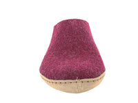 Glerups Slippers open heel Cranberry front view