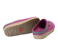 Haflinger Clogs Grizzly Franzl Mulberry back view