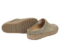 Haflinger Leather Clogs Malmo Taupe sole view