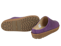 Haflinger Leather Clogs Travel Violet soel view