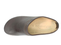 Haflinger Leather Clogs Malmo Brown upper view