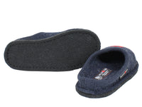 Haflinger Unisex Slippers Flair Cat&Dog Blue sole view