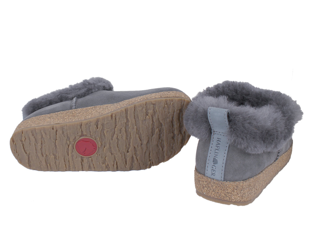 Haflinger Clogs Sheepskin Iceland Anthracite sole view