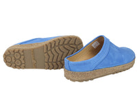 Haflinger Leather Clogs Malmo Blue sole view