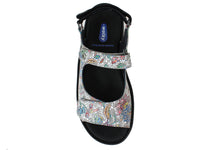 Wolky Women Sandals Rio Mosaic Taupe top view