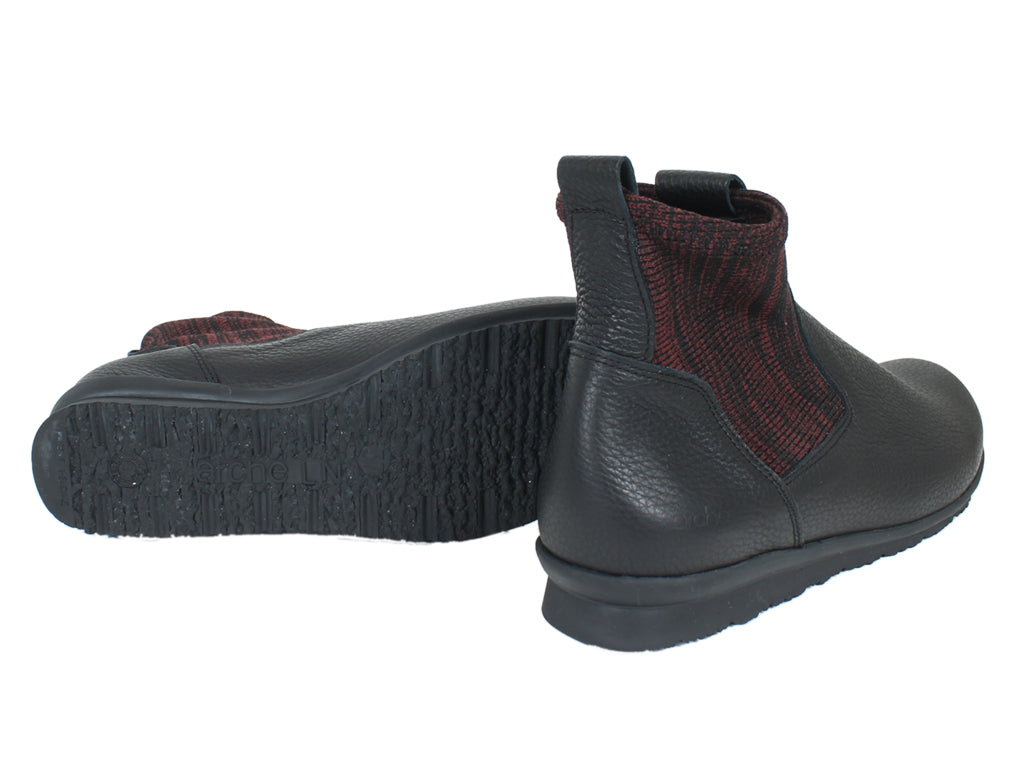 Arche Boots Barteo BlackBordeaux sole view