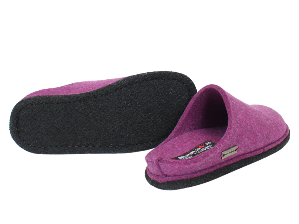 Haflinger Slippers Flair Soft Mulberry sole view