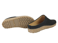 Haflinger Leather Clogs Malmo Black sole view