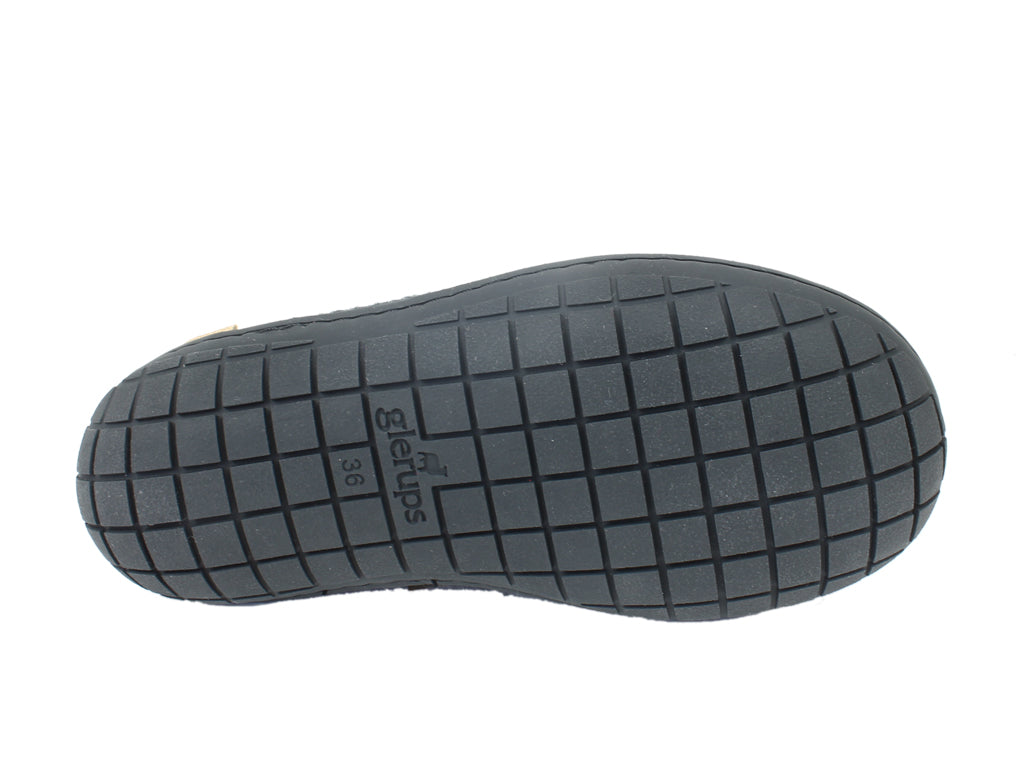 Glerups Slippers Charcoal Rubber Sole sole view