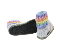 Haflinger Children's slipper Rainbow Grey sole view