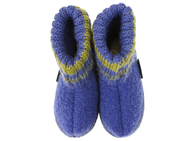 Haflinger Children's slippers Paul Ink blue upper view