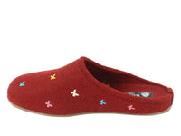 Haflinger Slippers Everest Butterflies Red side view