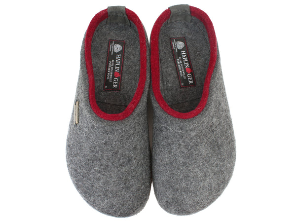 Haflinger Felt Clogs Grizzly Kris Anthracite upper view