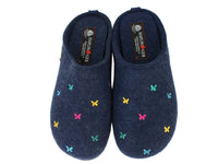 Haflinger Slippers Everest Butterflies Jeans upper view