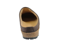 Haflinger Leather Clogs Esbjerg Brown back view