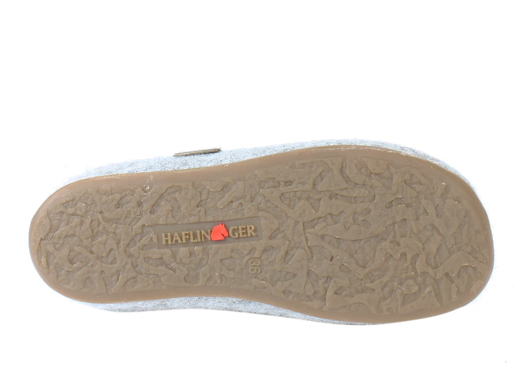 Haflinger Slippers Everest Bees Light Grey sole view
