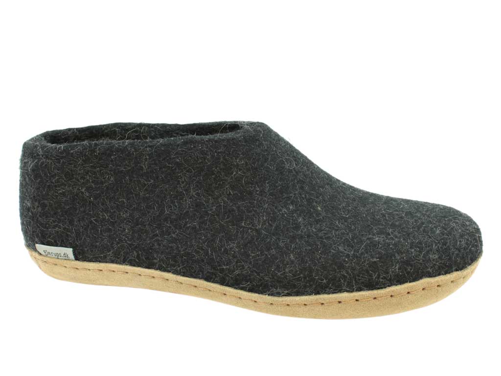 Glerups Closed Slippers Charcoal