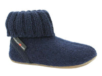 Haflinger Children's slippers Karlo Navy side view