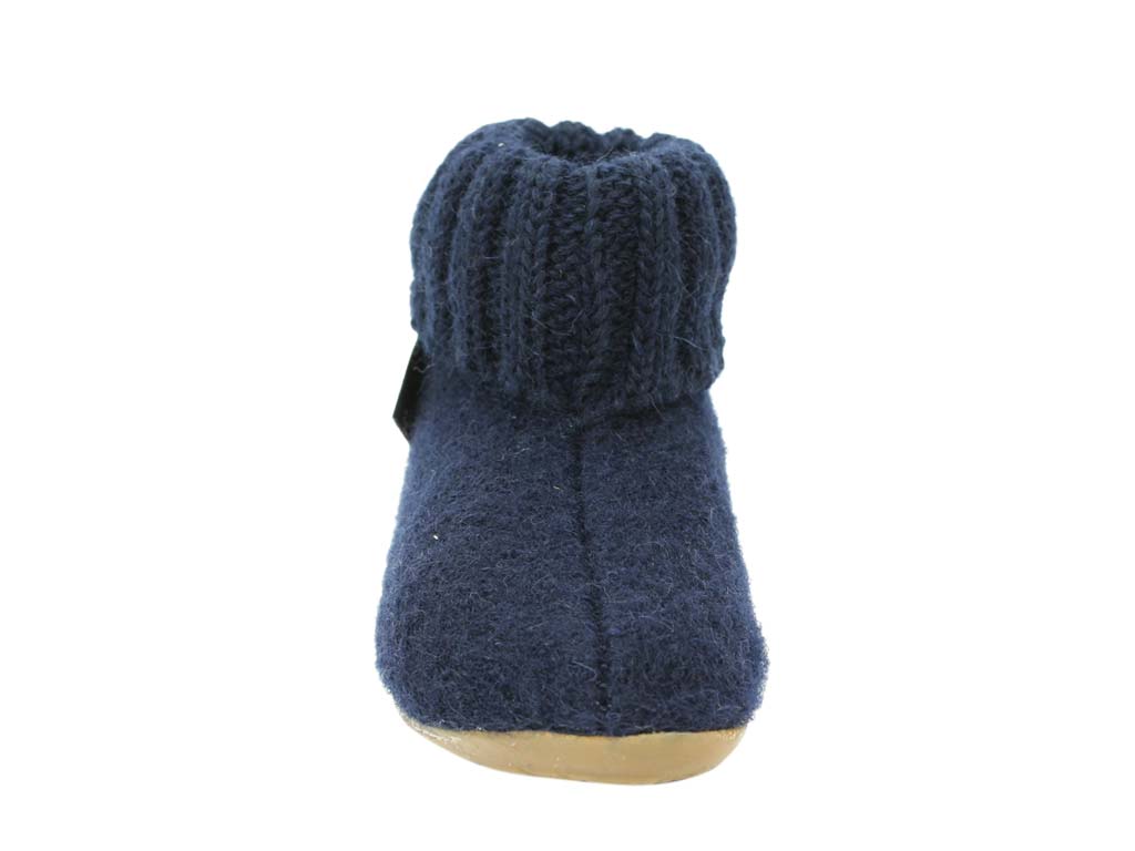 Haflinger Children's slippers Karlo Navy front view