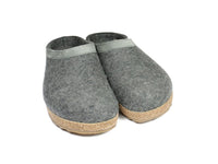 Haflinger Grizzly Torben Felt Clogs Anthracite pair