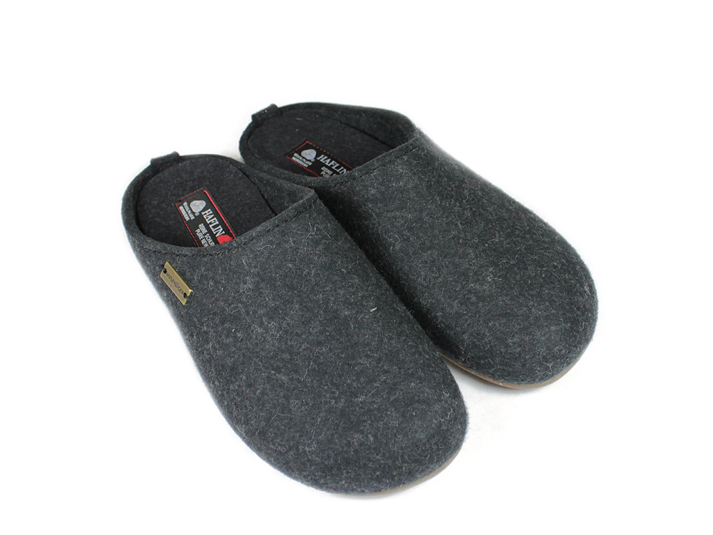 Haflinger Slippers Everest Fundus Graphite Unisex Felt Slippers