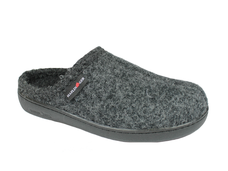 Haflinger Slippers Grischa Graphite | Unisex woolen slippers ...