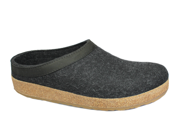 Haflinger Grizzly Torben Felt Clogs Graphite