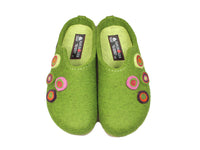 Haflinger Kanon Green Felt Clogs