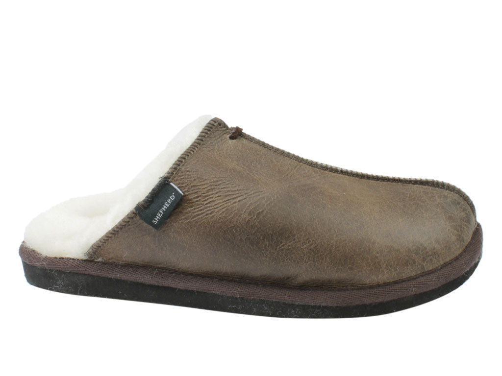 Shepherd Hugo Oiled Antique Sheepskin Slippers Men Shoegarden Uk