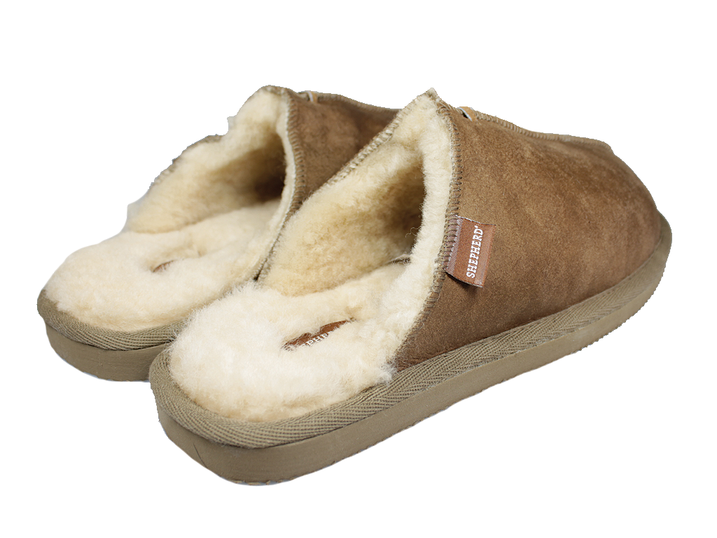 Shepherd Hugo Sheepskin Slippers Antique/Cognac 