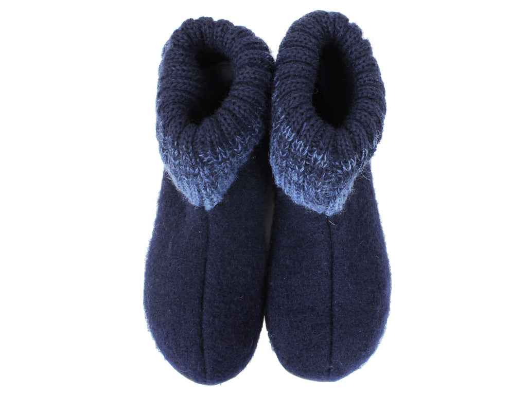 Haflinger Children's slippers Iris Navy Blue upper view